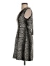Reiss 100% Silk Animal Print Silver Cocktail Dress Size 2 - photo 5