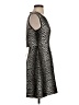 Reiss 100% Silk Animal Print Silver Cocktail Dress Size 2 - photo 4