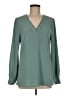 ModCloth 100% Polyester Teal Long Sleeve Blouse Size M - photo 1