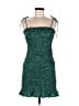 Topshop 100% Polyester Animal Print Green Cocktail Dress Size 6 - photo 1