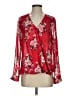 Kut from the Kloth 100% Polyester Red 3/4 Sleeve Blouse Size S - photo 1