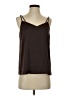 Skies Are Blue 100% Polyester Brown Sleeveless Top Size S - photo 1
