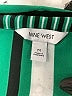 Nine West 100% Polyester Color Block Green Long Sleeve Blouse Size M - photo 7