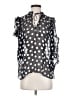 Alice + Olivia Polka Dots Gray Sleeveless Silk Top Size XS - photo 1