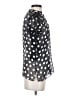 Alice + Olivia Polka Dots Gray Sleeveless Silk Top Size XS - photo 4
