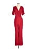 Harlyn Solid Red Jumpsuit Size S - photo 1