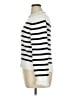 J.Crew 100% Cotton Stripes White Turtleneck Sweater Size XL - photo 5