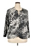 Croft & Barrow Animal Print Silver Cardigan Size 3X - photo 1