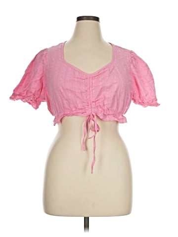 Shein Curve Short Sleeve Blouse (view 1)
