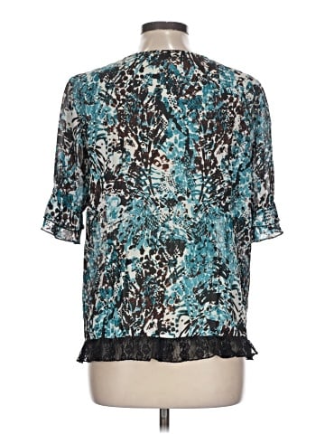 NY Collection Short Sleeve Blouse (view 2)