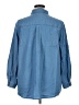 Woman Within 100% Cotton Blue Long Sleeve Button-Down Shirt Size 14 (M) - photo 2