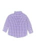 Crewcuts 100% Cotton Checkered-gingham Purple Long Sleeve Button-Down Shirt Size 2 - photo 2