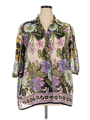 Roaman's 3/4 Sleeve Blouse (view 1)