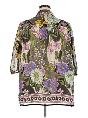 Roaman's 3/4 Sleeve Blouse (view 2)