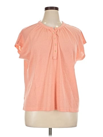 Ann Taylor LOFT Outlet Short Sleeve Henley (view 1)