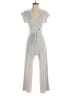 Caution to the Wind Stripes Silver Gray Jumpsuit Size S - photo 1