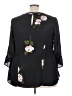 Daniel Rainn 100% Polyester Black 3/4 Sleeve Blouse Size 2X - photo 2