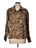 Jessica Simpson 100% Polyester Animal Print Gold Long Sleeve Blouse Size L - photo 1