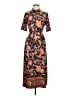 MSK Paisley Orange Casual Dress Size M - photo 1