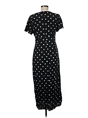 Madewell Flutter-Sleeve V-Neck Midi Dress in Polka Dot (view 2)