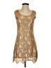 Verty 100% Polyester Metallic Gold Cocktail Dress Size S - photo 1