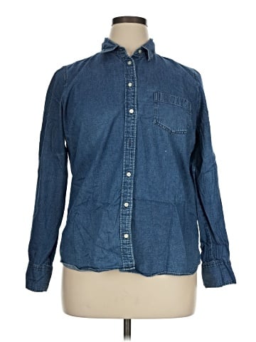 J.Crew Factory Store Long Sleeve Button-Down Shirt (view 1)