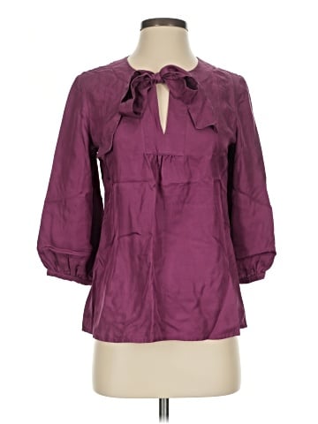 Context 3/4 Sleeve Silk Top (view 1)
