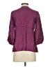 Context 100% Silk Purple 3/4 Sleeve Silk Top Size 4 - photo 2