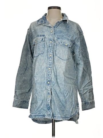 American Eagle Outfitters 3/4 Sleeve Button-Down Shirt (view 1)