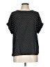 Papermoon 100% Polyester Polka Dots Black Short Sleeve Blouse Size L - photo 1