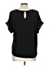 Papermoon 100% Polyester Polka Dots Black Short Sleeve Blouse Size L - photo 2