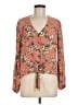 Rewind 100% Rayon Orange Long Sleeve Blouse Size M - photo 1