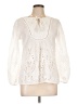 Adiva White Long Sleeve Blouse Size L - photo 1