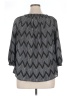 Sandra Ingrish 100% Polyester Chevron-herringbone Gray 3/4 Sleeve Blouse Size L - photo 2