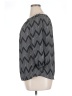 Sandra Ingrish 100% Polyester Chevron-herringbone Gray 3/4 Sleeve Blouse Size L - photo 5