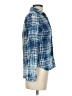 Bella Dahl 100% Polyester Plaid Blue Long Sleeve Blouse Size XS - photo 4
