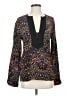 Tolani 100% Silk Black Long Sleeve Silk Top Size XS - photo 1