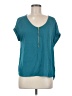 Bold Elements 100% Polyester Teal Short Sleeve Top Size M - photo 1