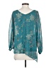 Democracy 100% Polyester Teal 3/4 Sleeve Blouse Size S - photo 2