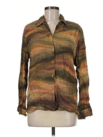 Script Long Sleeve Blouse (view 1)