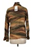 Script Print Brown Long Sleeve Blouse Size M (estimated, tall) - photo 2