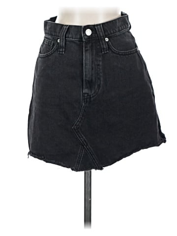 Madewell Denim Frisco Mini Skirt in Lunar Wash (view 1)