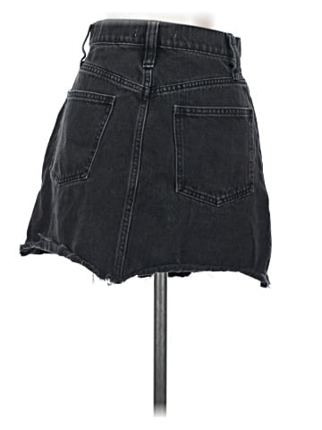 Madewell Denim Frisco Mini Skirt in Lunar Wash (view 2)