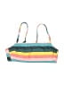 Xhilaration Stripes Teal Swimsuit Top Size S - photo 1