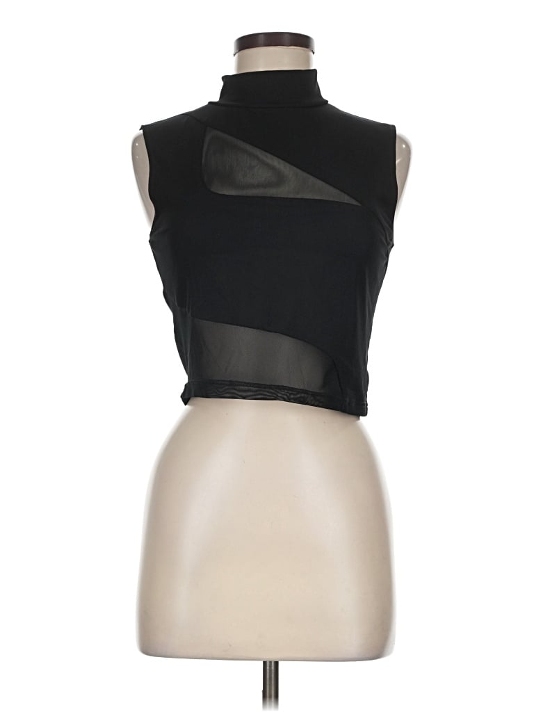 Pre-owned Cider Tube Top Black Turtleneck Tops