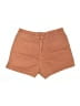 Double Zero 100% Cotton Solid Brown Khaki Shorts Size M - photo 2