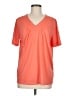 Blair 100% Polyester Orange Short Sleeve Blouse Size M - photo 1