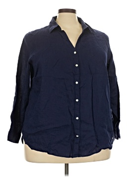 Sigrid Olsen 3/4 Sleeve Button Down Shirt