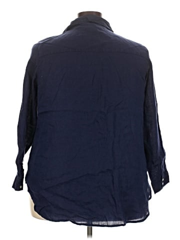 Sigrid Olsen 3/4 Sleeve Button-Down Shirt (view 2)