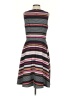 Elle Stripes Gray Casual Dress Size S - photo 2